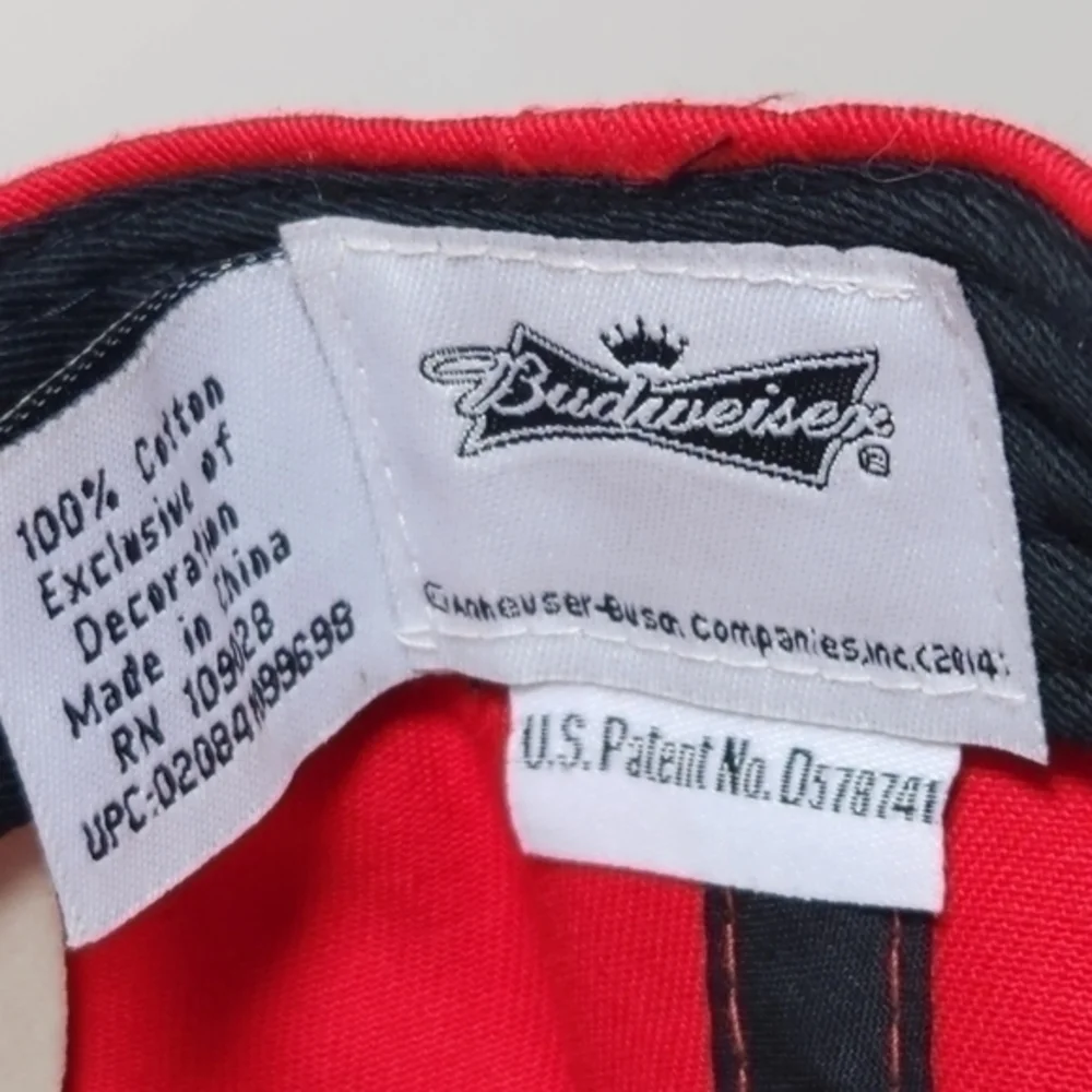 Budweiser‎ Baseball Cap Hat With Bottle Opener On Brim Strap Close Bud Beer NWT